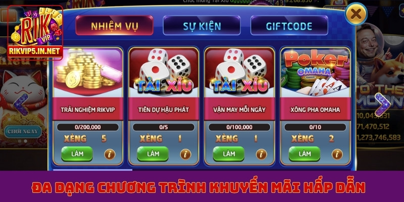 Đa dạng chương trình khuyến mãi hấp dẫn