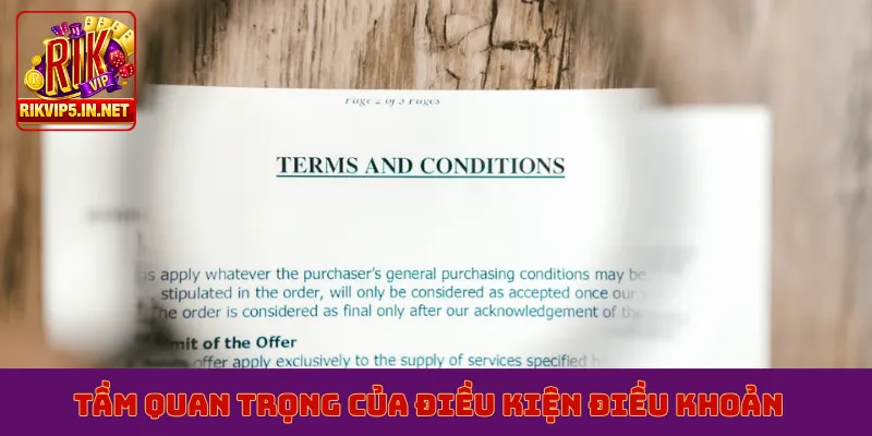 Tầm quan trọng của điều kiện điều khoản